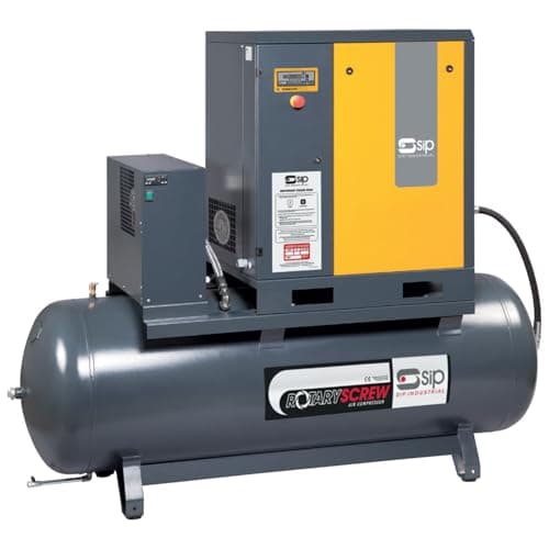 Image of SIP Rotary Screw Air Compressor RS15-13-500BD/RD Belt Drive with Dryer, 400V 3-Phase 500L 20hp / 15kW 189psi / 13 Bar 53CFM 70dB