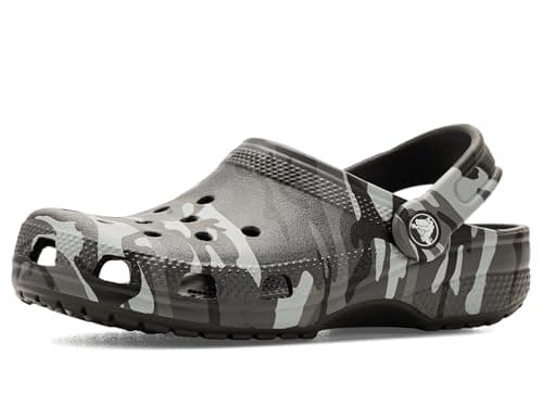 Image of Crocs Unisex Kids, Classic Camouflage Clog K, Black/Slate Grey, 3 UK