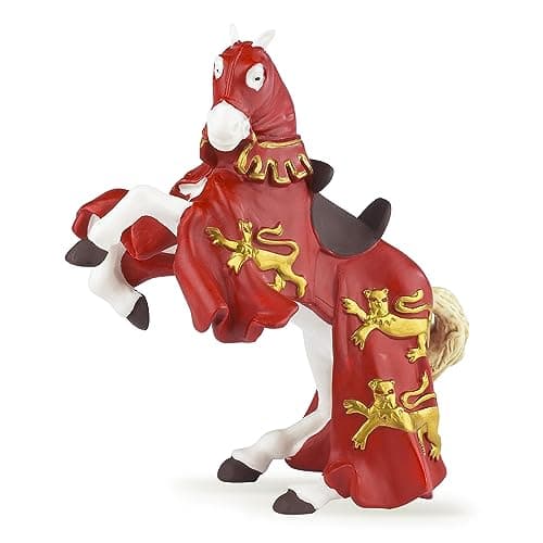 Image of Papo - Realistic Horse Of Red King Richard Figure - Ages 3+ - Fantasy & Medieval Collection - Creative Play Royal World - Gift Idea Toy for Girls and Boys
