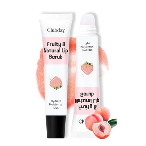 Image of Hydrating Lip Balm with Exfoliating Fruit Scrub – Moisturizing Lip Care Stick for Dry, Chapped Lips, Reduces Lip Lines, Smooths Dead Skin, Nourishing Lip Treatment for All Skin Types