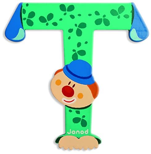 Image of Janod 4561 D B004XS8HVE Wooden Clown Letter, Multicolored