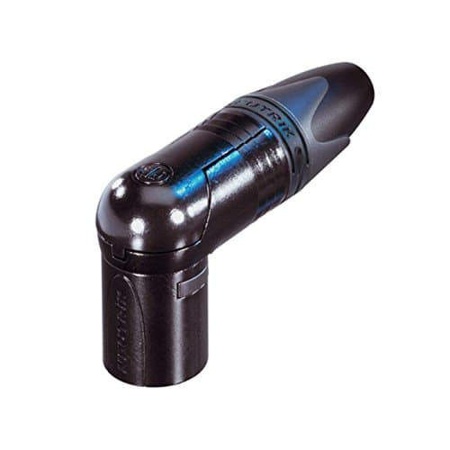Image of Neutrik NC3MRX-B 3-Pin R/A M Cable MT XLR, Black-Gold