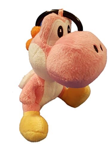 Image of nintendo Super Mario Bros Luigi Yoshi Bag Clips Key Ring Official San-Ei Co (Yoshi Pink)