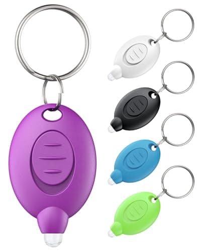 Image of Uniclife 5 Pack LED Keychain Flashlight Mini LED Keychain Light 12 Lumen Portable Ultra Bright Battery Powered Key Ring Torch for Outdoor Camping Hiking and Emergency Lighting, 5 Colors of Shells