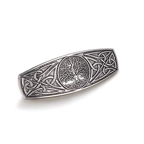 Image of Dreamtimes Fashion Vintage Celtic Knot Hair Clip Metal Barrettes Hair Accessories Pattern Engraved Headwear Styling Gifts for Women Girls (Silver)
