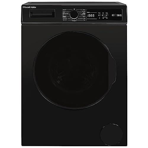 Image of Russell Hobbs Freestanding Washing Machine, 8kg Capacity, 1400 rpm, 15 Programmes, Eco Technology, Rapid Wash Cycles, Black, RH814W111B