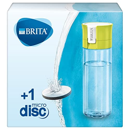 Image of BRITA S1186 Water Filter bottle, reduces chlorine and organic impurities, BPA free, Lime, 600ml