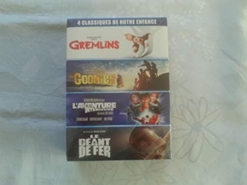 Image of Coffret 4 films cultes - Gremlins + Les Goonies + L'Aventure intérieure + Le Géant de fer - "Les références du film READY PLAYER ONE" - 4 DVD