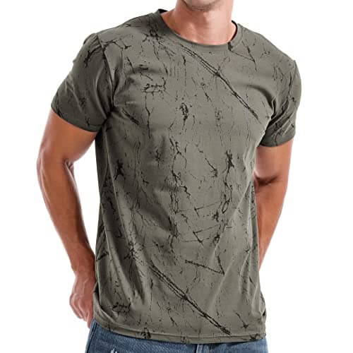 Image of RONOMO Men's Round Neck Short Sleeved T-Shirt | Medium Elasticity | Soft and Breathable | Pre Shrunk Treatment| (SH Grey XXXL)