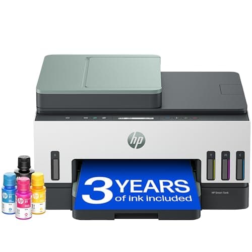 Image of HP Smart Tank 7307 All in One Printer | Perfect for Home | Colour | Wireless | Print, Scan, Copy | Includes up to 3 Years of Ink | Refillable | Document Feeder | 2-Sided Printing | Easy Setup