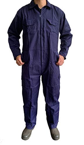 Image of Turners Mens Work Overalls Coveralls Boilersuit Navy - Warehouse Garages Students workerwear Suit