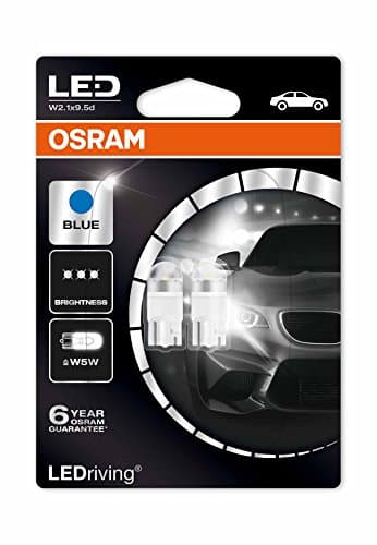 Image of Osram 2850BL-02B LED Premium Retrofit W2.1x9.5d, W5W, Interior Lights, Ice Blue, 12V, Double Blister (Pack of 2)