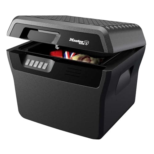 Image of MASTER LOCK Certified Fireproof and Waterproof Safe Box with Digital Combination, 18.5L, 421 x 359 x 351 mm, Portable, for home and professionals