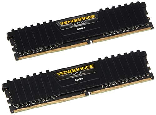 Image of Corsair CMK8GX4M2A2400C14 Vengeance LPX DDR4 2400 MHz C14 XMP 2.0 High Performance Desktop Memory Kit, Black, 8 GB (2 x 4 GB)