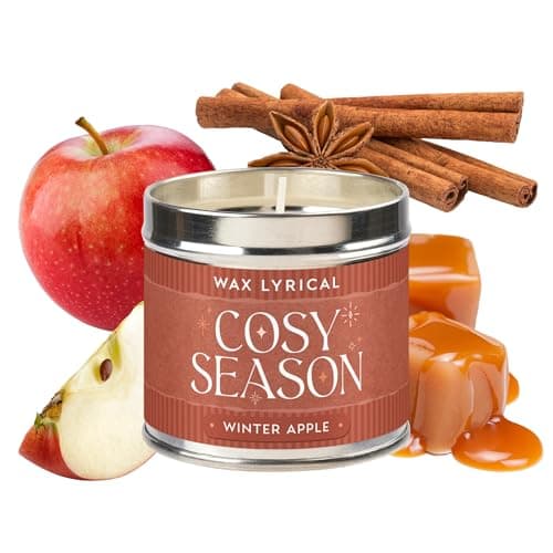 Image of Wax Lyrical Winter Apple Candle Tin | Sweet Seasonal Scent | Red Caramel Apple Fragrance | Up to 35 Hours