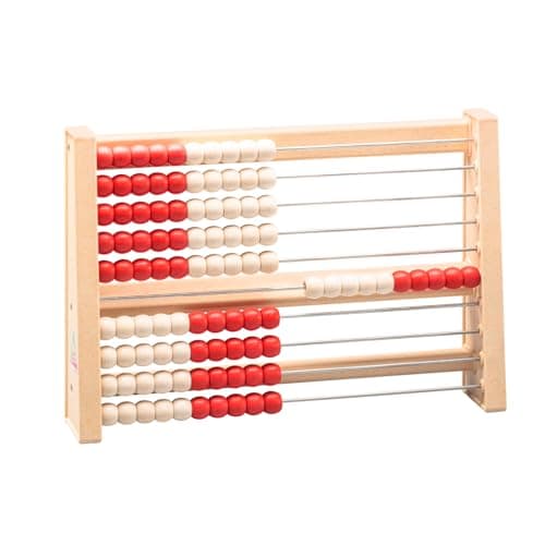 Image of WISSNER® Abacus up to 100 made from RE-Wood® – Counting Frame for Primary School & Preschool