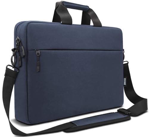 Image of TECOOL Laptop Bag 17 17.3 Inch, Waterproof Laptop Case Sleeve Messenger Bag Briefcase with Shoulder Strap for 17 17.3 Inch Lenovo HP Dell Acer ASUS Notebook Computer Carrying Case, Dark Blue