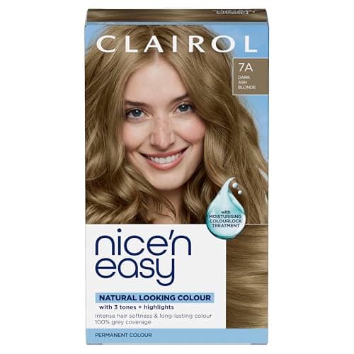 Image of Clairol Nice'n Easy Crème, Natural Looking Oil Infused Permanent Hair Dye, 7A/7C Dark Ash Blonde