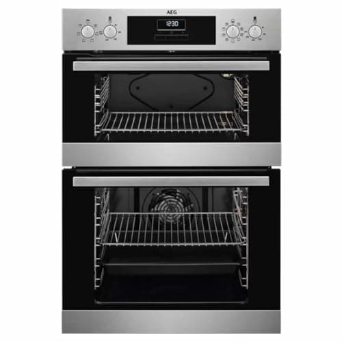 Image of AEG DEX33111EM 59.4cm Built In Electric Double Oven - Stainless