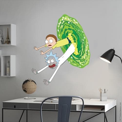Image of Rick and Morty Wall Sticker – Reaching Out of Portal Wall Decal Art (60cm Height x 50cm Width)