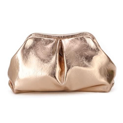 Image of EVEOUT Dumpling Clutch for Women Stylish PU Leather Clutch Purse for Wedding Dinner Party Pouch Bag