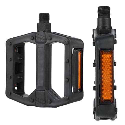 Image of Bicycle Pedals,Mountain Bike Pedals,Bike Pedals,Bicycle Pedals with Reflectors,9/16-inch Bearing Platform Pedals for Most Adult MTB, Racing Bikes