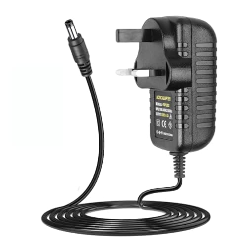 Image of 12V 2A Power Supply UK, 6.6FT Cord AC 100-240V to DC 12V 24W Adapter Universal Driver Transformer for LED Strip Lights/Router/DVR/NVR/IP/CCTV Camera