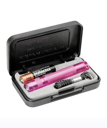 Image of Maglite Solitaire Keyring Torch Pink in Gift Box Size 1 x AAA Battery