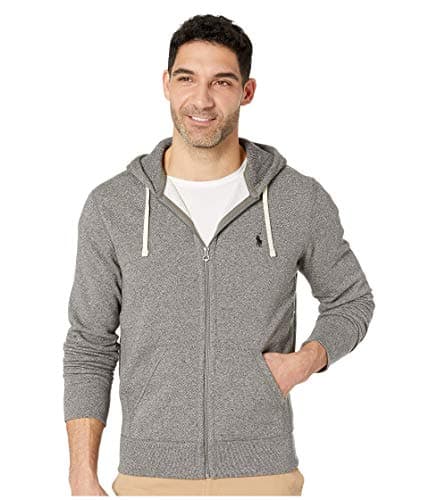 Image of POLO RALPH LAUREN Men's Classic Fleece Full Zip Hoodie, Alaskan Heather, Grey, L, Grey