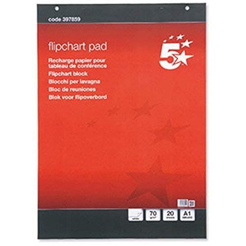 Image of 1 x Quality A1 FLIPCHART PLAIN Paper Pad 40 Sheets