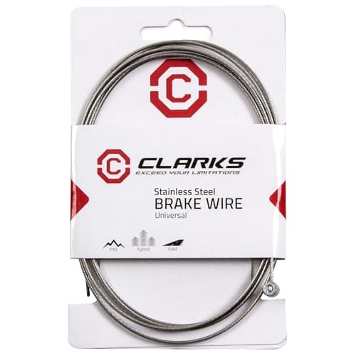 Image of Clarks Stainless Steel Brake Wire - 2m Universal Stainless Steel Brake Cable for Front and Rear Brakes for Mountain Bikes (MTB), Hybrid and Road Bikes