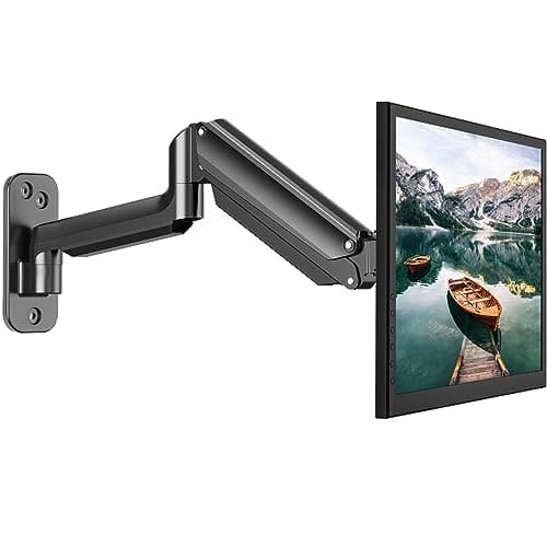Image of HUANUO 17-32 Inch Monitor Wall Mount Bracket for Computer TV Screens Adjustable Design Single Monitor Arm Support 8 kg VESA 75x75 mm, 100x100 mm Gaming