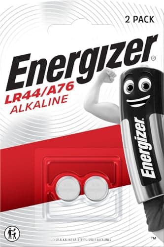 Image of Energizer LR44 Batteries (2 Pack) - A76 Button Cell Battery - 1.5V Alkaline - Toys, Watches, TV Remotes, Security Systems, Home & Medical Devices - Child Resistant Packaging