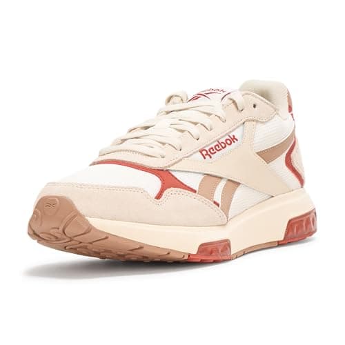 Image of Reebok Unisex-Adult Glide DMX Sneaker, Chalk/Hoop Red/Earth, 8 Women/6.5 Men