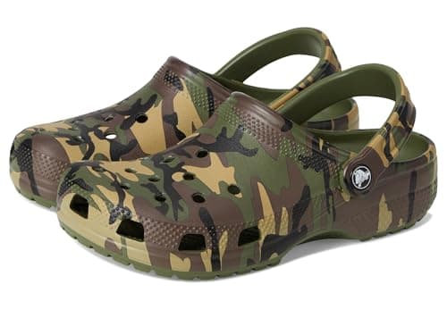 Image of Crocs Unisex Kids Clog, Classic Camouflage Clog, Army Green/Multi, 6 UK Child