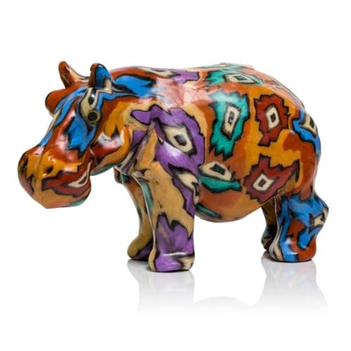 Image of Hippo Candles - fair Trade Handmade Swazi Candles (Small, Colourful Pattern)