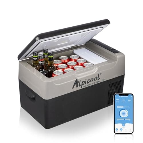 Image of Alpicool G22 22L Compressor Car Fridge Freezer, DC 12v Camping Refrigerator, Portable Mini Cool Box for TruckCampervanRVBoat, -20℃ to 20℃