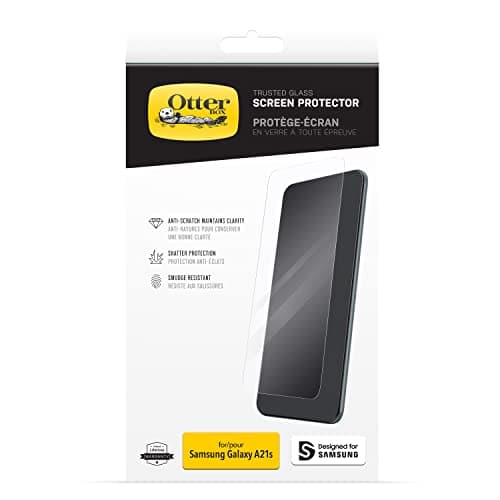 Image of OtterBox Trusted Glass Screen Protector for Samsung Galaxy A21s, Tempered Glass, Scratch Protection, Drop Defense for Shatter Protection