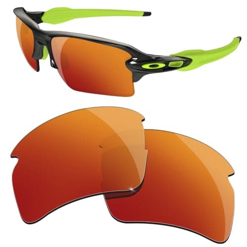 Image of HiCycle2 Sunglasses Lenses Replacement for Oakley Flak 2.0 XL OO9188 Sunglass-Multi Options(Red)