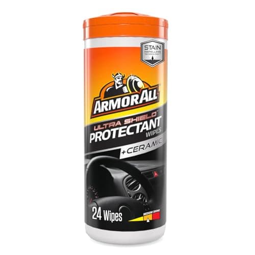 Image of Armor All Ultra Shield + Ceramic Car Interior Protectant Wipes 24pk, 5-in-1 Dashboard Cleaner with UV Protection, Premium Interior Car Cleaner, Dust & Stain Repellent Technology with Ceramic Coating