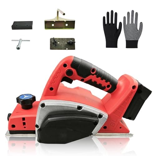 Image of Cordless Handheld Planer for Milwaukee M18 18V Battery,15000 RPM Brushless Electric Planer Wood 82MM Cut Width 2MM Depth Thicknesser Planer for Wood Chamfer Carpenter Home DIY Woodworking(No Battery)