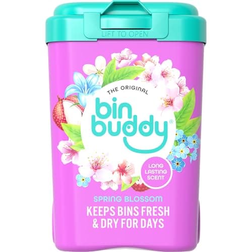 Image of Bin Buddy Fresh Spring Blossom 450g, Bin Freshener Deodoriser Powder, Leaves Your Bin Smelling Great, Suitable for Indoor and Outdoor Bins
