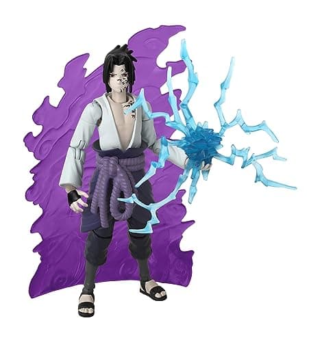 Image of ANIME HEROES Naruto Action Figure Sasuke Uchiha | 17cm Sasuke Uchiha Figure With Extra Hands And Accessories | Naruto Shippuden Anime Figure | Bandai Action Figures For Boys And Girls