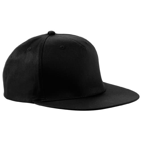 Image of Beechfield Unisex 5 Panel Retro Rapper Cap (One Size) (Black)