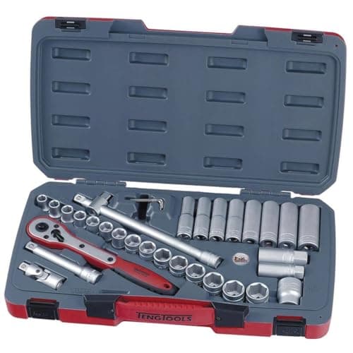 Image of Teng T1234 1/2-Inch Drive Socket Set (34-Piece)