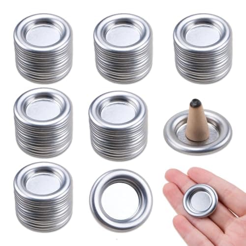 Image of DEJIN 80Pcs Metal Incense Holder Tray Mini Tower Incense Burner for Cones Plates 3cm Compact Size Stable Base for Home Meditation Yoga Spa Decor