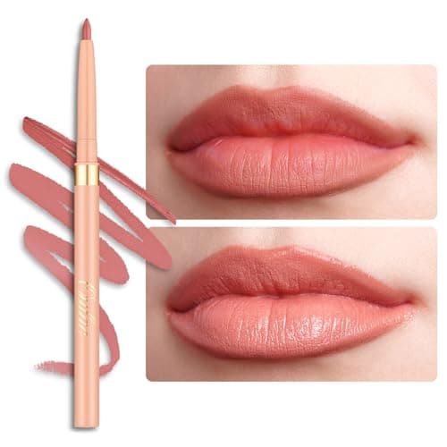 Image of Oulac Matte Peach Lipliner Pencil Waterproof - Smooth and Smudge-proof Lasts 24H+, Highly Pigmented, Retractable Lip Makeup for Precision Application, Vegan, LL04 Sunlit Peach