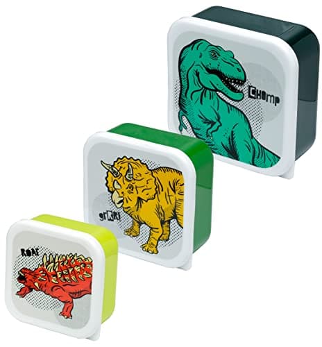 Image of Puckator Dinosaur Set of 3 Lunch Boxes