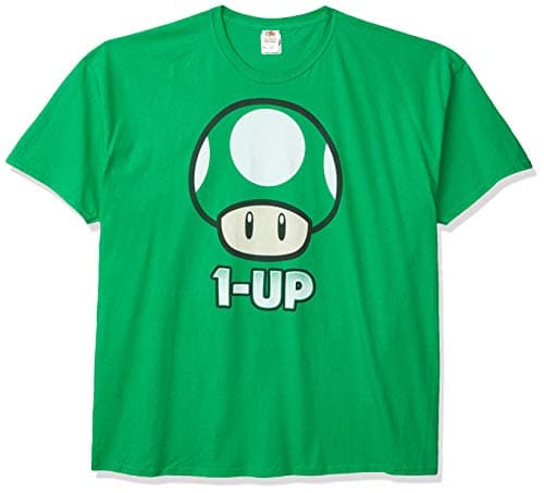 Image of Nintendo Men's The 1-up T-Shirt, Kelly, Large