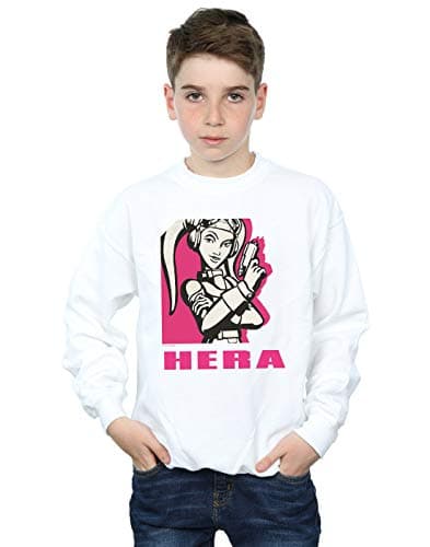 Image of Absolute Cult Star Wars Boys Rebels Hera Sweatshirt White 7-8 Years